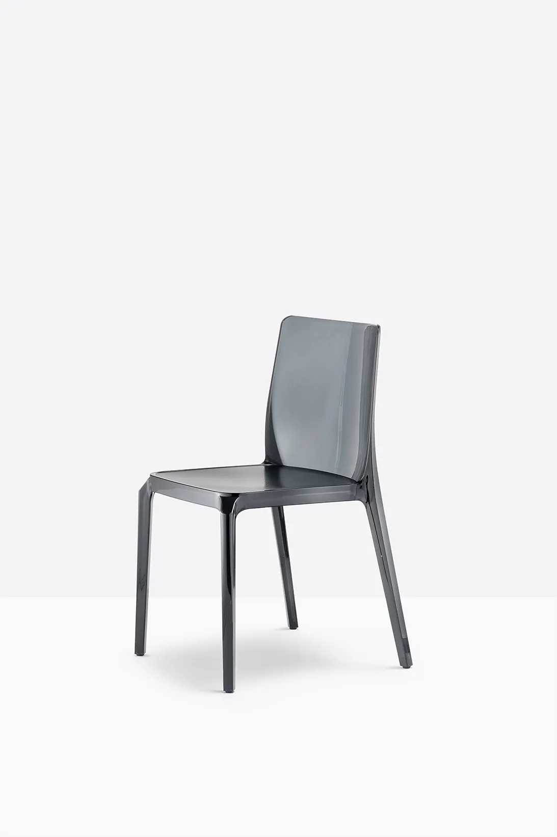 Stuhl BLITZ 640 - Stapelstuhl von Pedrali FU - rauchgrau transparent