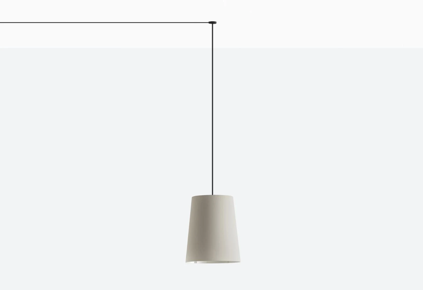 Hängelampe L001CW/A - Design Lampe von Pedrali FU - rauchgrau transparent 8,0 Meter + 5 Kabelklemmen