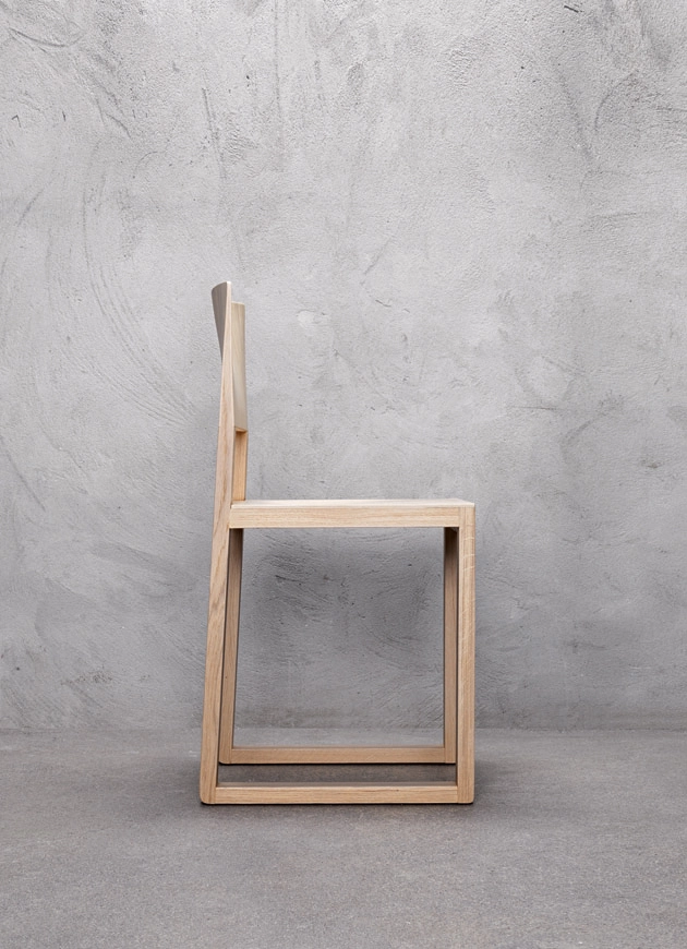 Stuhl BRERA 380 - Holz von Pedrali V101 - Vintage grau