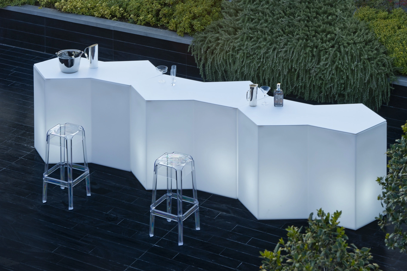LED Theke ICEBERG - Buffet Theke Outdoor von Pedrali ohne Beleuchtung Ausgabefläche