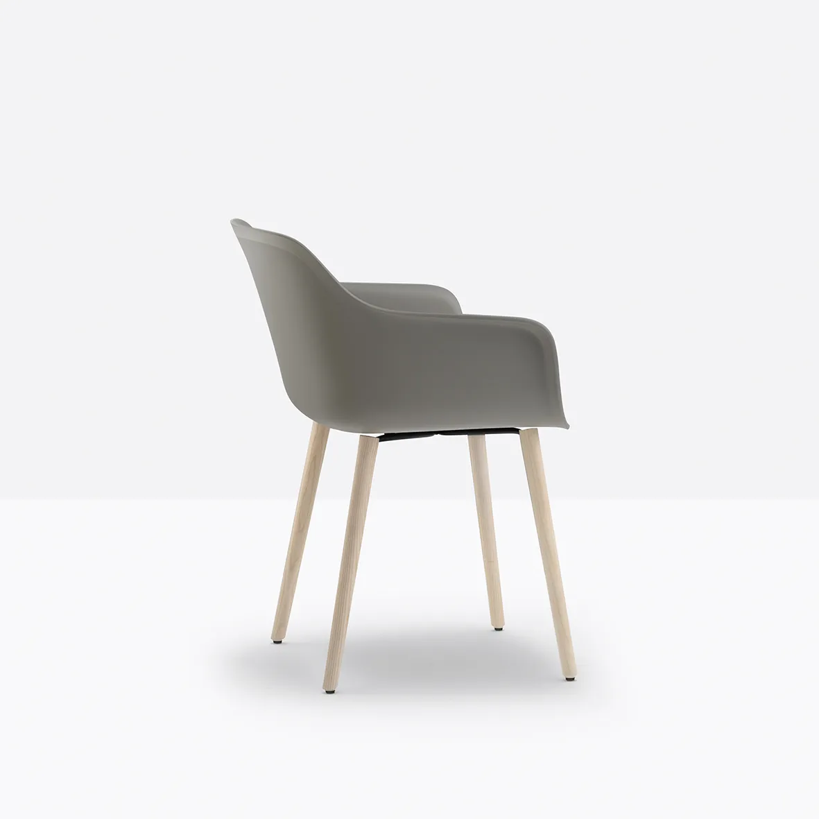 Stuhl BABILA XL 2754R - 100% Recycled von Pedrali FR - gebleichtes Eschenholz