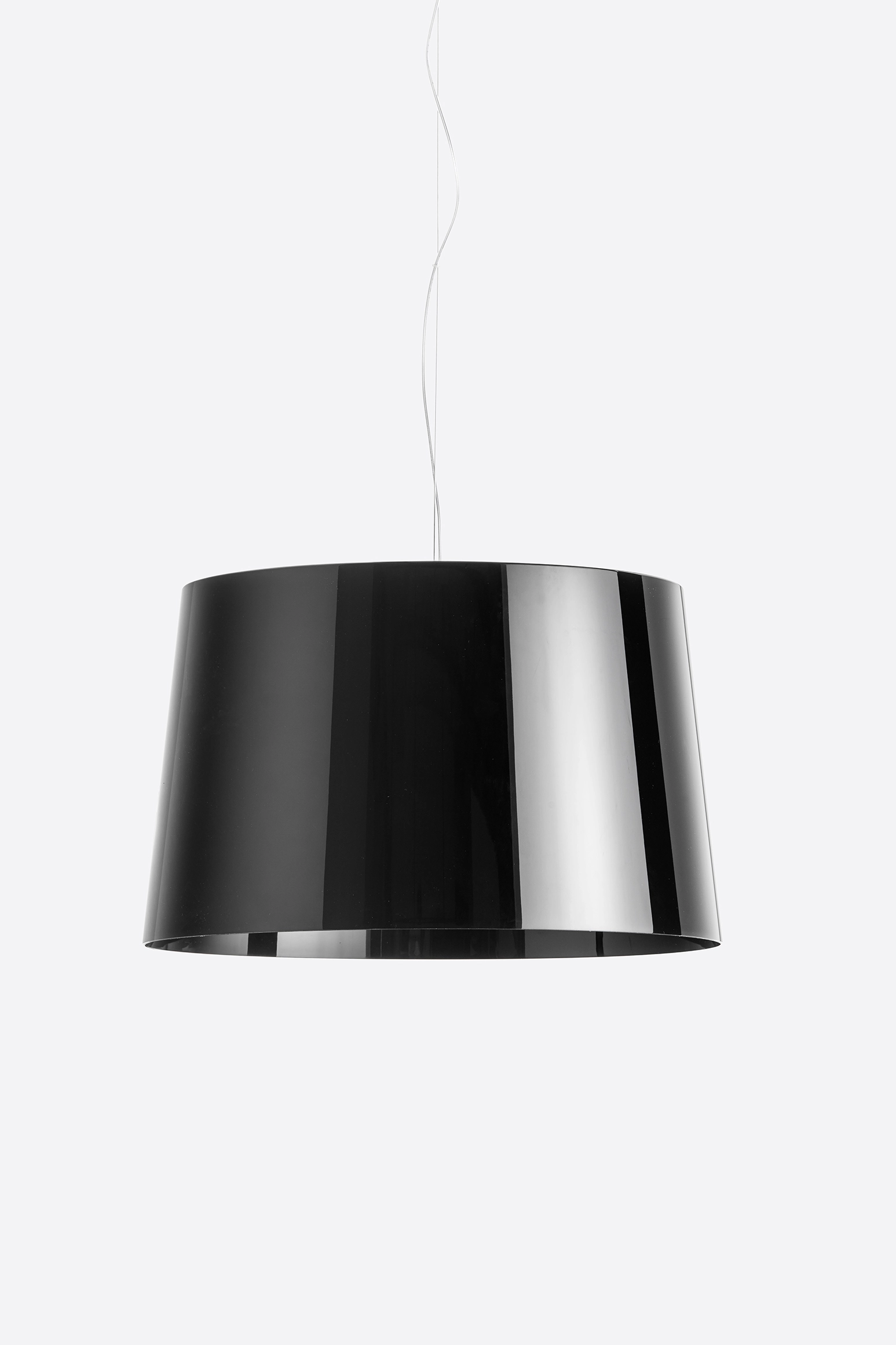 Hängelampe L001S/B - Design Lampe von Pedrali RT - rot transparent schwarz 1,8 Meter