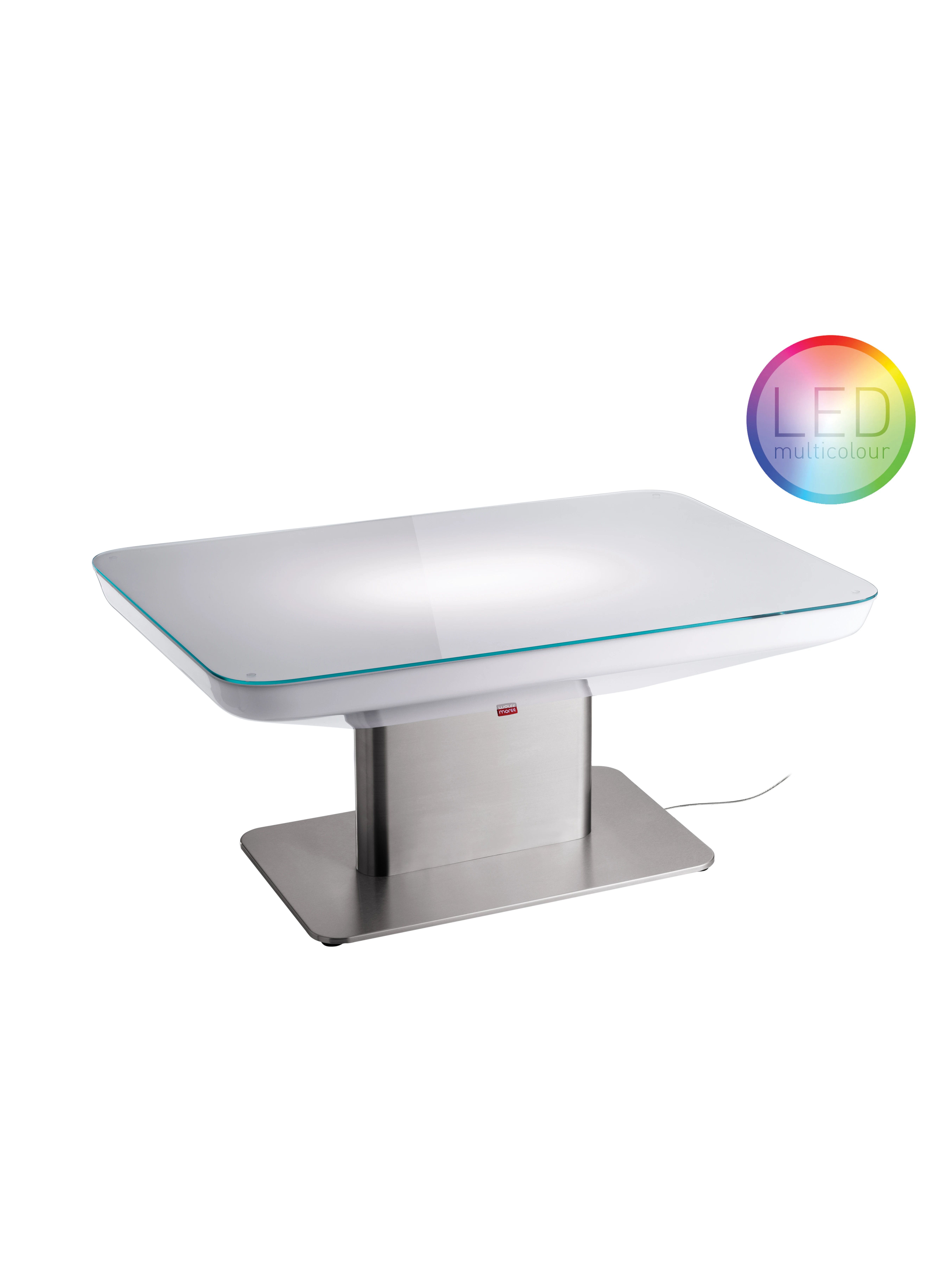 LED Tisch STUDIO 45 - Loungetisch beleuchtet von moree LED weiss 230V Zuleitung Indoor