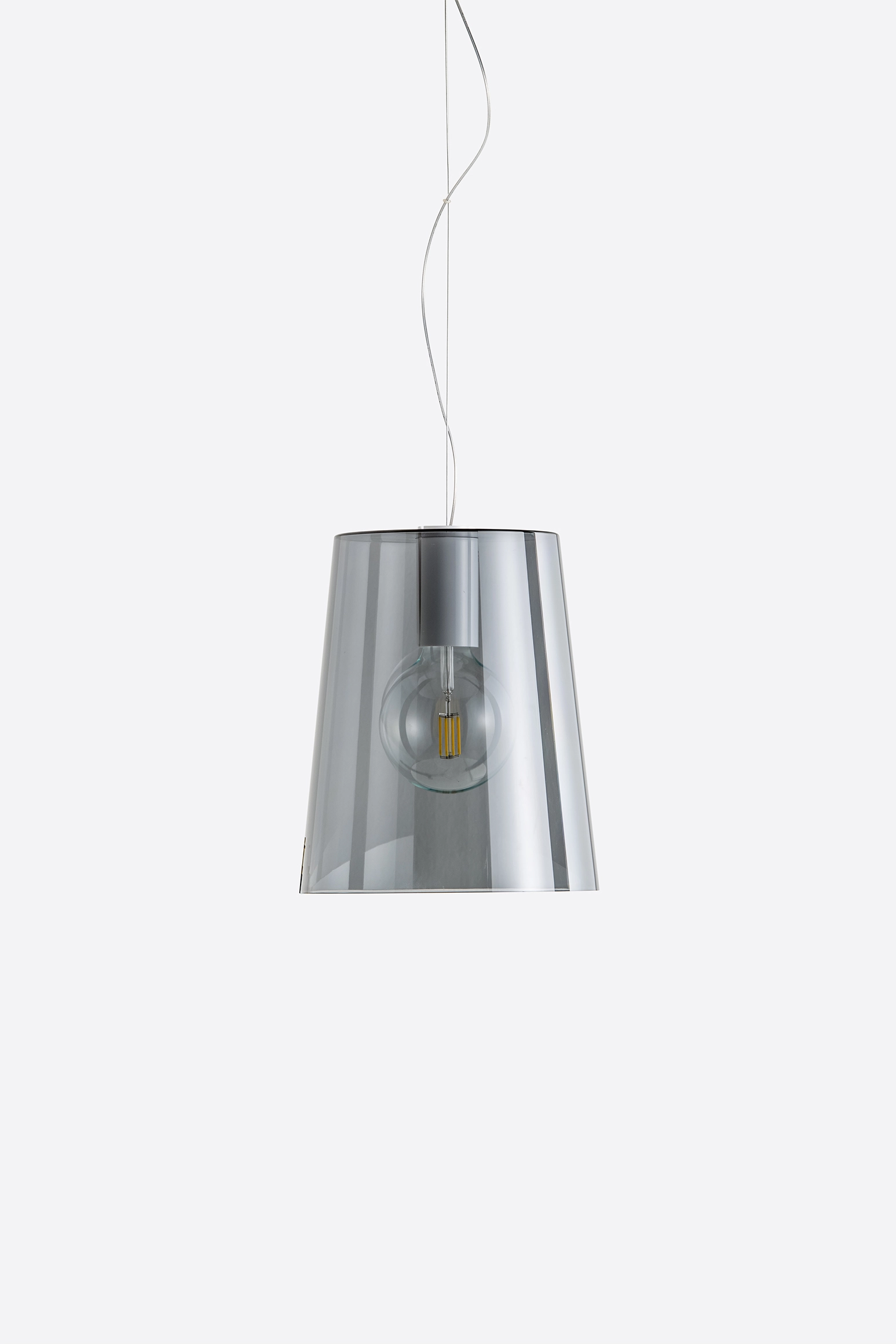 Hängelampe L001S/A - Design Lampe von Pedrali TR - transparent schwarz 4,0 Meter