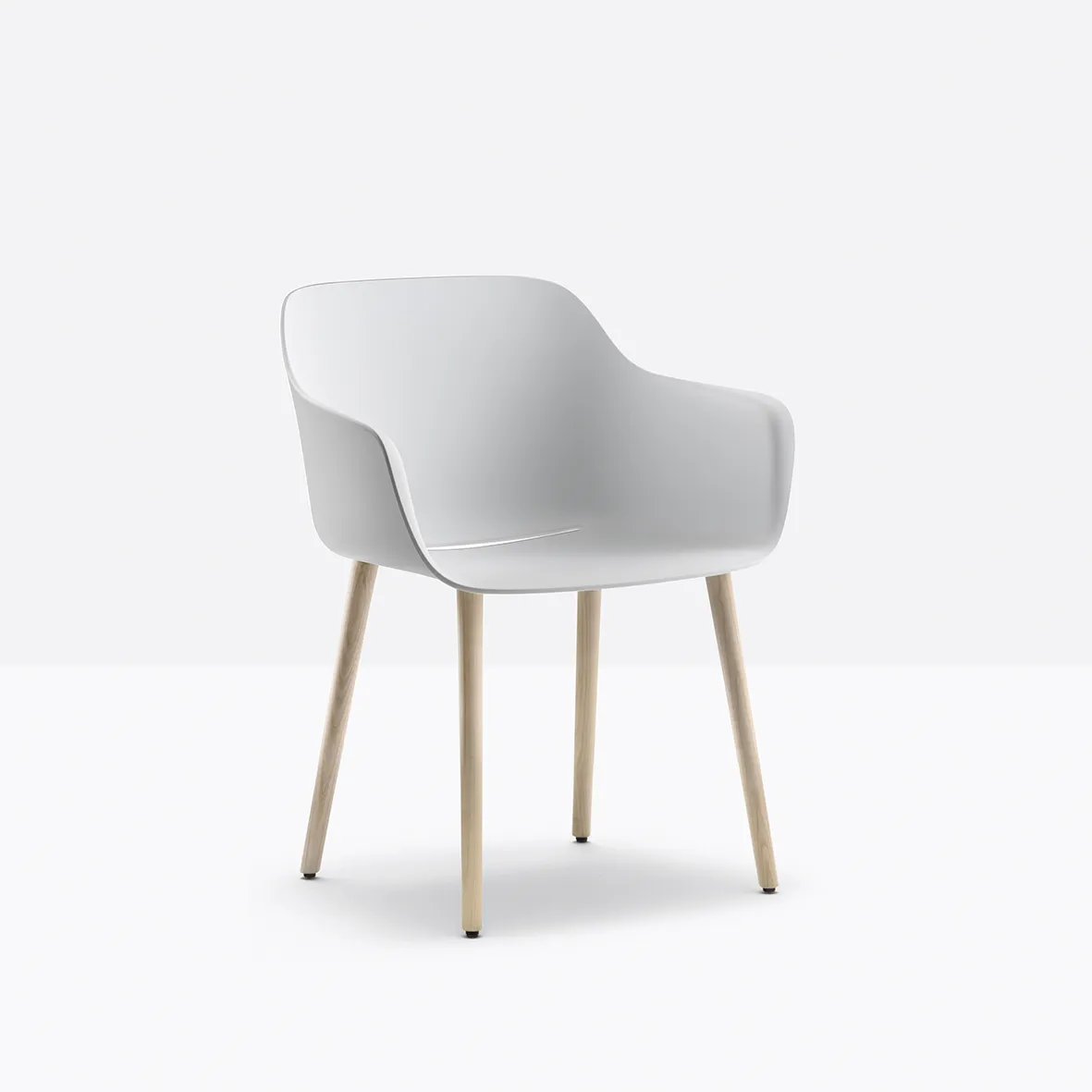 Stuhl BABILA XL 2754 - Holzfüße von Pedrali AN - schwarz lackiert NE - schwarz